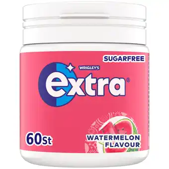 PLUS Extra Watermelon kauwgom suikervrij pot aanbieding