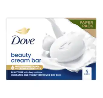PLUS Dove Dove barsoap regular 4 pack aanbieding