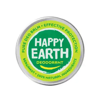 PLUS Happy Earth 100% Natuurlijke Deo Balm Bergamot aanbieding