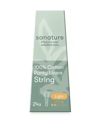 PLUS Sanature 100% cotton inlegkruisjes light string aanbieding