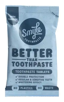 PLUS Smyle Tandpasta tabs fluoride navul aanbieding