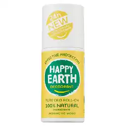 PLUS Happy Earth 100% Natuurlijke Deo Roller Jasmine aanbieding