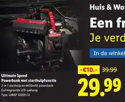 Lidl Ultimate Speed Powerbank met starthulpfunctie aanbieding