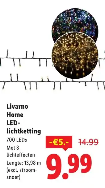Lidl Livarno Home LED lichtketting aanbieding
