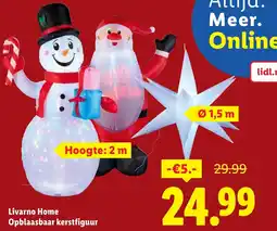 Lidl Livarno Home Opblaasbaar kerstfiguur aanbieding