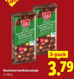 Lidl Hazelnoot melkchocolade aanbieding