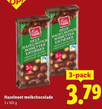 Lidl Hazelnoot melkchocolade aanbieding