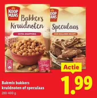 Lidl Bakmix bakkers kruidnoten of speculaas aanbieding