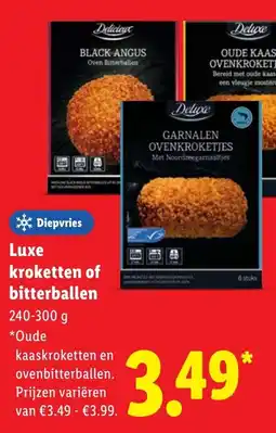 Lidl Luxe kroketten of bitterballen aanbieding