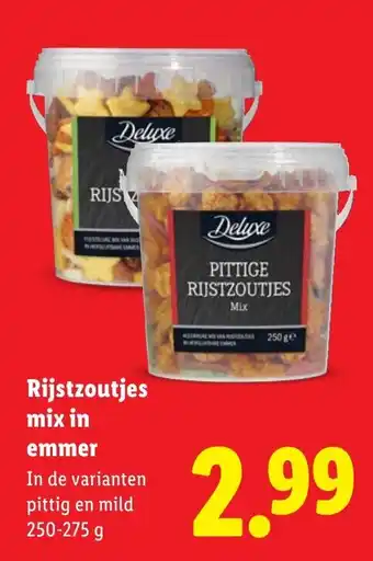 Lidl Rijstzoutjes mix in emmer aanbieding