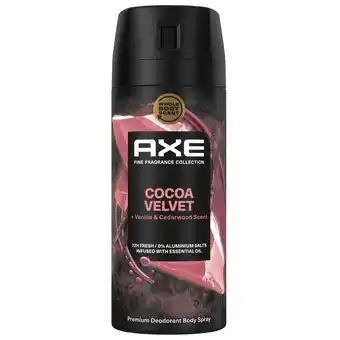 Kruidvat Axe Fine Fragrance Cocoa Velvet Deodorant Bodyspray aanbieding