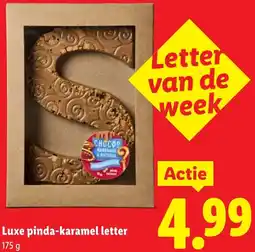 Lidl Luxe pinda-karamel letter aanbieding