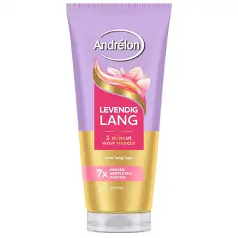 Kruidvat Andrélon Levendig Lang 1 Minuut Wow Haarmasker aanbieding