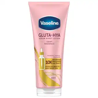 Kruidvat Vaseline Gluta-Hya Dewy Radiance Serum Burst Lotion aanbieding