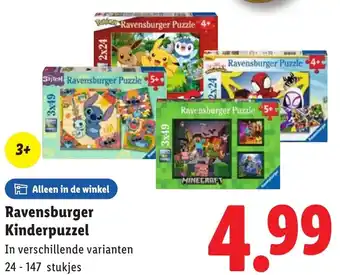 Lidl Ravensburger Kinderpuzzel aanbieding