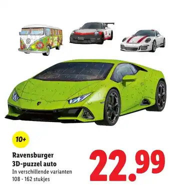 Lidl Ravensburger 3D-puzzel auto aanbieding