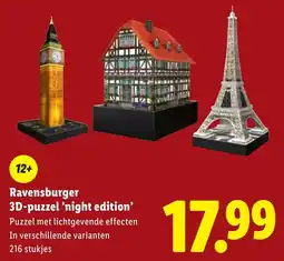 Lidl Ravensburger 3D-puzzel 'night edition aanbieding