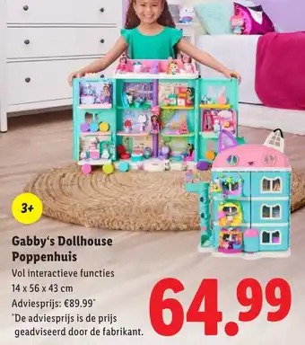Lidl Gabby's Dollhouse Poppenhuis aanbieding
