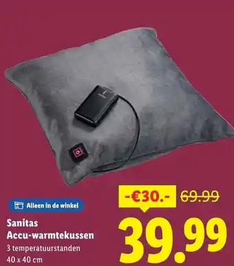 Lidl Sanitas Accu-warmtekussen aanbieding