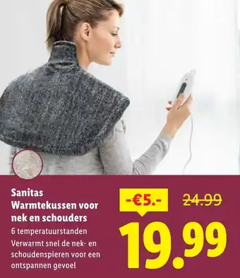Lidl Sanitas Warmtekussen voor nek en schouders aanbieding