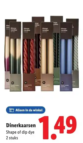 Lidl Dinerkaarsen aanbieding