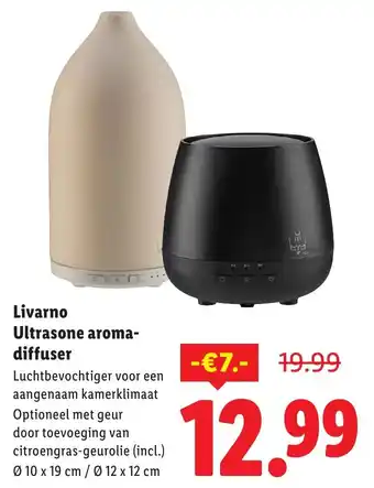 Lidl Livarno Ultrasone aroma diffuser aanbieding