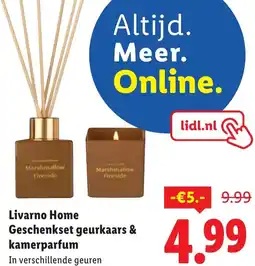 Lidl Livarno Home Geschenkset geurkaars & kamerparfum aanbieding
