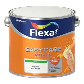 Praxis Flexa Easycare Muurverf - Mat - Fris Wit / RAL 9016 - 2,5L aanbieding