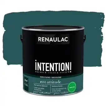Praxis Renaulac muur- en plafondverf Intention Attitude extra mat 2,5L aanbieding