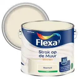 Praxis Flexa Strak Op De Muur Muurverf - Mat - Roomwit - 2,5L aanbieding