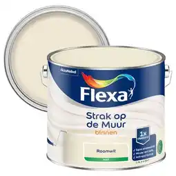 Praxis Flexa Strak Op De Muur Muurverf - Mat - Roomwit - 2,5L aanbieding