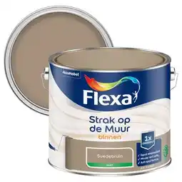 Praxis Flexa Strak Op De Muur Muurverf - Mat - Suedebruin - 2,5L aanbieding