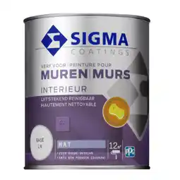 Praxis Sigma Muurverf - Mat - Basis Ln - 1L aanbieding