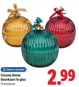 Lidl Livarno Home Geurkaars in glas aanbieding