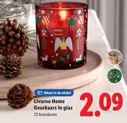 Lidl Livarno Home Geurkaars in glas aanbieding