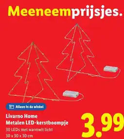 Lidl Livarno Home Metalen LED-kerstboompje aanbieding