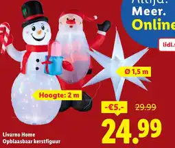 Lidl Livarno Home Opblaasbaar kerstfiguur aanbieding