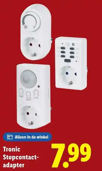 Lidl Tronic Stopcontact Adapter aanbieding
