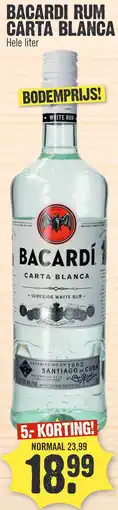 Super Dirck 3 BACARDI RUM CARTA BLANCA aanbieding