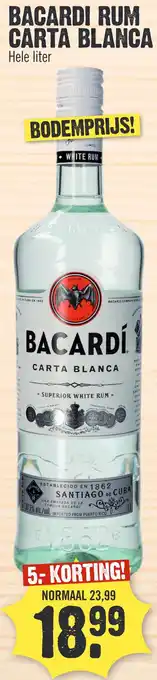 Super Dirck 3 BACARDI RUM CARTA BLANCA aanbieding