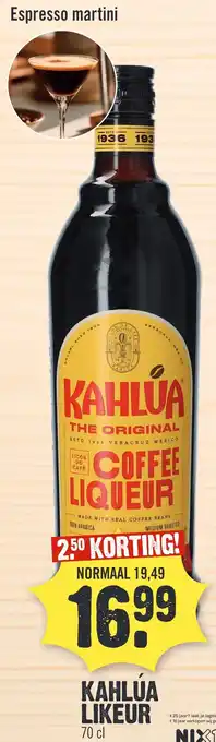 Super Dirck 3 KAHLÚA LIKEUR aanbieding