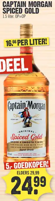Super Dirck 3 CAPTAIN MORGAN SPICED GOLD aanbieding