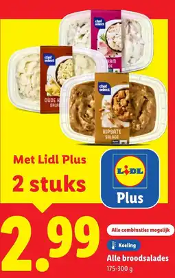Lidl Alle broodsalades aanbieding
