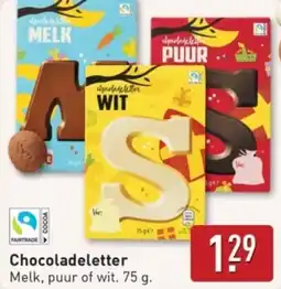 ALDI Chocoladeletter aanbieding