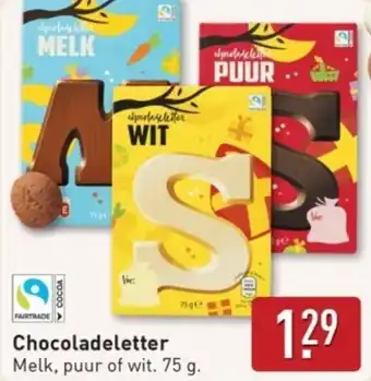 ALDI Chocoladeletter aanbieding
