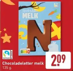 ALDI Chocoladeletter melk aanbieding