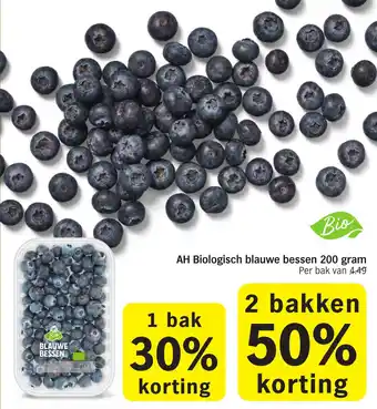 Albert Heijn AH Biologisch blauwe bessen aanbieding