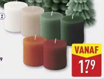 ALDI Winter of Kerstkaarsen Rustiek aanbieding