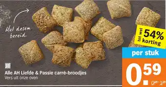 Albert Heijn Alle AH Liefde & Passie carré-broodjes aanbieding