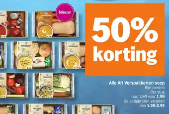 Albert Heijn Alle AH Verspakketten soep aanbieding